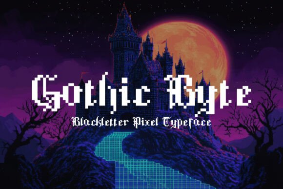 Gothic Byte: Where Medieval Script Meets Pixel Art