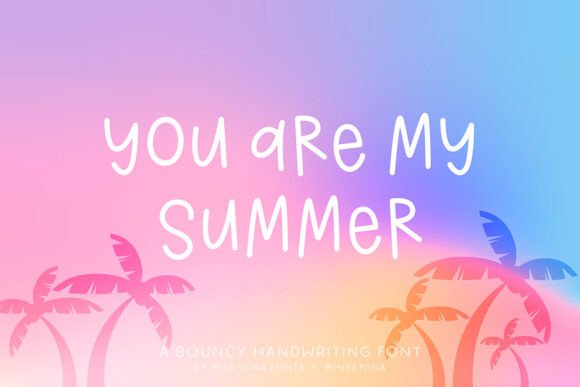 MTF You Are My Summer: A Handwritten Font with Heart