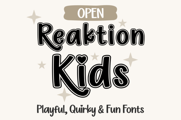 Reaktion Kids Open: A Playful Font for Layered Designs