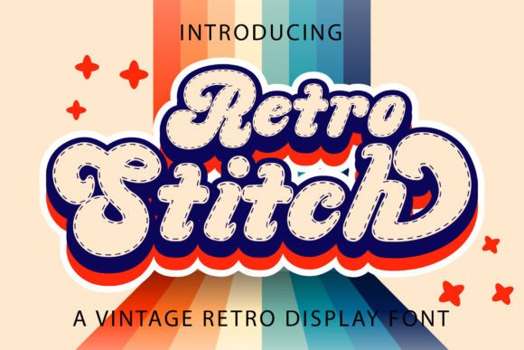 Retro Stitch: A Vintage Display Font for Authentic Designs