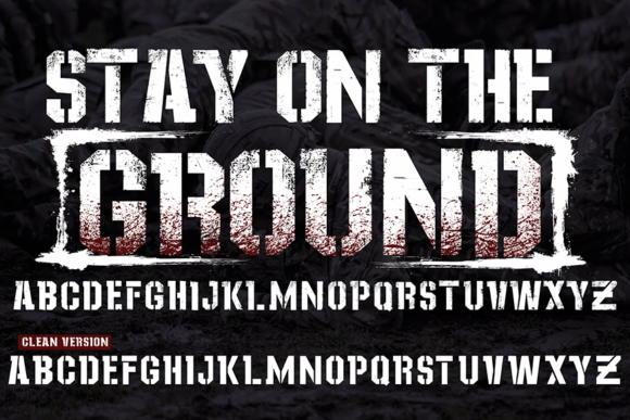 Stay on the Ground: A Stencil Font Built for Impact