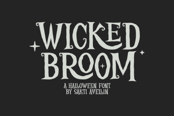 Wicked Broom: A Curvy, Eerie Font for Halloween Design