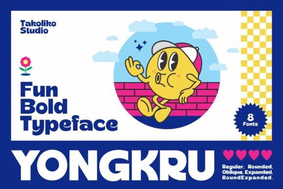 Yongkru: The Bold, Fun, Playful Font for Retro-Modern Projects